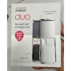Set đựng muối tiêu Joseph Joseph Grey – JJ Duo No-spill Salt & Pepper Set (Grey)