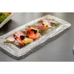 Đĩa chữ nhật IVV ALL IN ONE trắng 45x22cm
