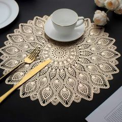 Sét tấm lót bàn ăn 12 miếng Evevda hình  cánh hoa 38cm