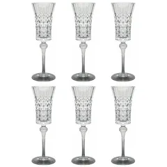 BỘ 6 LY CHAMPAGNE PHA LÊ PHÁP CRISTAL D'ARQUES LADY DIAMOND 150ML 734000