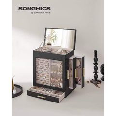 HỘP ĐỰNG TRANG SỨC, KÍNH MẮT 5 LỚP… CÓ NẮP KÍNH CỦA SONGMICS ĐỨC