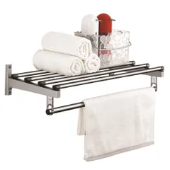 Giá treo để đồ 1 tầng inox, nhôm tùy chỉnh độ cao Wellex ALB1060H(R20), Hàn Quốc
