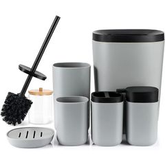 Bộ dụng cụ phòng tắm 6 chi tiết DUFU màu xám