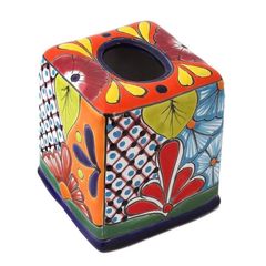 Hộp đựng giấy ăn Handmade Talavera - Made in Mexico