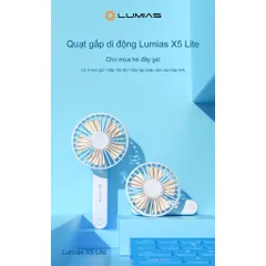 Quạt tích điện cầm tay Lumias X5 lite