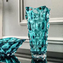 Tô pha lê Bohemia Samba xanh Aquamarine 30.5cm
