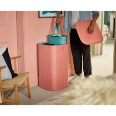 Giỏ đựng quần áo 2 ngăn có quai xách Joseph Joseph 50026 Tota 60L màu cam chấm bi 734550