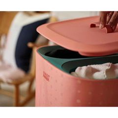 Giỏ đựng quần áo 2 ngăn có quai xách Joseph Joseph 50026 Tota 60L màu cam chấm bi 734550