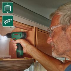 Máy khoan không dây Bosch EasyDrill 1200 (pin 2.0 Ah, Hệ thống 12 Volt, bộ mũi khoan và vặn vít)