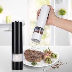 Set máy xay muối tiêu GourmetMaxx Salz-, Pfeffermühle Weiß, Schwarz màu đen/ trắng