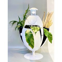 THÙNG ĐỰNG ĐỒ KIÊM DECOR 3 NGĂN XOAY 360 ĐỘ HÌNH QUẢ TRỨNG