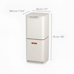 Thùng rác 2 ngăn Joseph Joseph 30064 Totem Compact 40L Stone