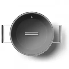 Nồi Casserole SMEG CKFC2611RDM 26cm màu đỏ kèm vung kính