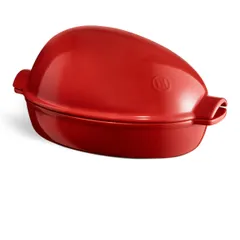 Thố Nướng Có Nắp Cỡ lớn Emile Henry EH348444 41,5 x 27,5 cm Màu Đỏ Burgundy