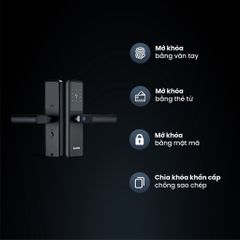 Khóa vân tay FSID 30KBL FASTER mở bằng sinh trắc học, app điều khiển, thẻ từ, mật mã