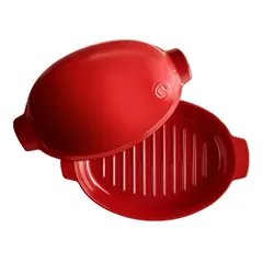 Thố Nướng Có Nắp Cỡ lớn Emile Henry EH348444 41,5 x 27,5 cm Màu Đỏ Burgundy