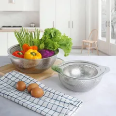SET 3 RỔ INOX CÓ TAY CẦM GKÖCH MYDH0305 (kích thước 16cm, 20cm & 24cm) 735258