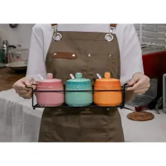 Set 3 hũ gia vị Rainbowl cao cấp - chính hãng Kaiyo 735291