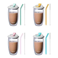 Set 4 Cốc Thủy Tinh 2 Lớp Cách Nhiệt Siêu Xịn VIOLA Bodium 735419