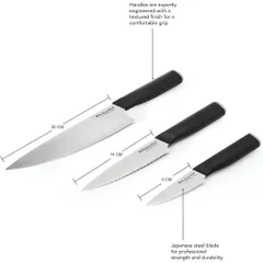 Set 3 dao nhà bếp KitchenAid KEG3PTHEOHOBA kem bao đựng màu đen 735447