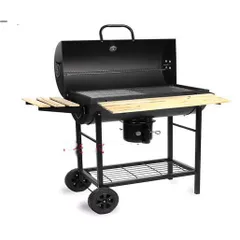 BẾP NƯỚNG THAN HOA LẮP ĐẬY CÓ TAY ĐẨY BBQ-05