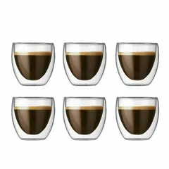 Sét 8 cốc 2 lớp cách nhiệt Bodum Pavina 250ml