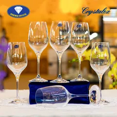 SET 6 LY PHA LÊ RƯỢU VANG BOHEMIA REBECCA 350ML