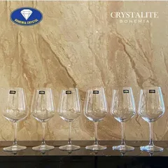 Bộ 6 Ly Rượu Vang Crystal Bohemia Strix 580ml