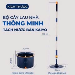Cây lau nhà thông minh tách nước bẩn Kaiyo KM51_NAVY, màu xanh navy KM51_NAVY