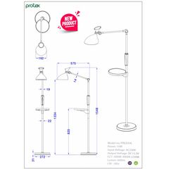 Đèn bàn Sàn đọc sách Protex Model PRC034L -  Đèn led liền