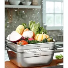 Set 3 Hộp Hút Chân Không Kèm Rổ Vuông Keller 735728