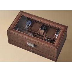 Hộp đựng đồng hồ da Songmics 2 tầng - Đẳng cấp châu Âu