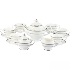 Bộ cafe sứ xương Imperial London bạch kim Anh (15 chi tiết)