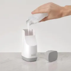 Bình xà phòng Joseph Joseph 70512 Slim Compact Soap Pump màu trắng xám