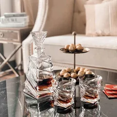 Bộ Bình Rượu Whisky Pha Lê Tiệp Crystal Bohemia Casablanca Nhập Séc