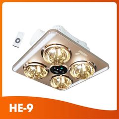 Đèn sưởi nhà tắm 4 bóng âm trần Heizen HE9
