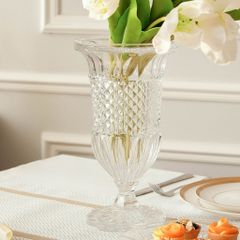 Bình hoa pha lê Bohemia Alexandria đế tròn cánh hoa 30cm