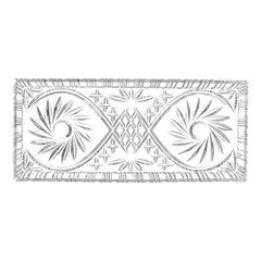 Đĩa dài pha lê mài xoáy Bohemia M56 40cm 736336