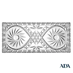 Đĩa dài pha lê mài xoáy Bohemia M56 40cm 736336
