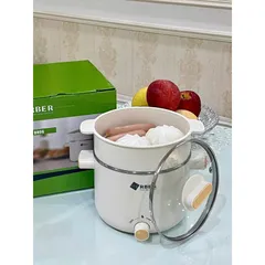 Nồi lẩu mini kèm xưng hấp Arber DN06 màu trắng
