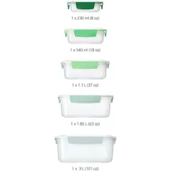 Bộ 5 hộp đựng thực phẩm Joseph Joseph 81127 Nest Lock (Editions Sage)