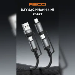 Dây sạc nhanh trên ô tô 4in1 RECCI RS47T