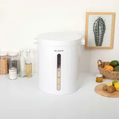 Thùng gạo hút chân không 2lock dung tích 20kg gạo Made in Korea
