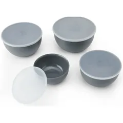 Set 4 âu trộn KitchenAid KQG176OSCGG kèm nắp đậy màu xám than