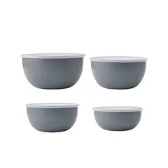 Set 4 âu trộn KitchenAid KQG176OSCGG kèm nắp đậy màu xám than