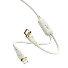 Dây sạc nhanh ô tô PD65W 2 in 1 LANEX LS46T (Type-C + Lightning)