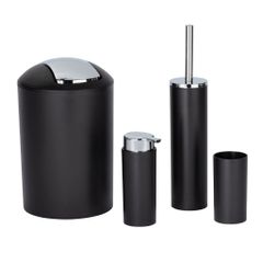 Bộ dụng cụ phòng tắm 4 chi tiết Wenko (thùng tác, đựng bàn chải, cọ toilet, bơm xà phòng)