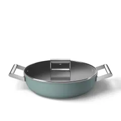 Nồi chảo SMEG DPF2812EGM màu xanh ngọc (vung kính)