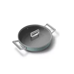 Nồi chảo SMEG DPF2812EGM màu xanh ngọc (vung kính)