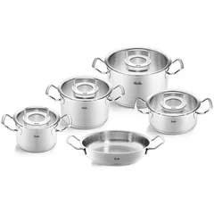 BỘ NỒI FISSLER PROFI COLLECTION 4 NỒI 1 CHẢO 2 QUAI NẮP KÍNH
